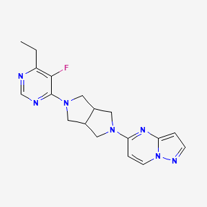 4-Ethyl-5-fluoro-6-(5-{pyrazolo[1,5-a]pyrimidin-5-yl}-octahydropyrrolo[3,4-c]pyrrol-2-yl)pyrimidine