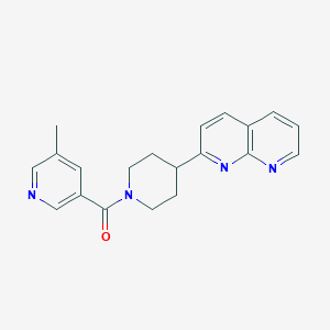 2-[1-(5-Methylpyridine-3-carbonyl)piperidin-4-yl]-1,8-naphthyridine