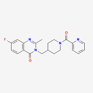 7-Fluoro-2-methyl-3-{[1-(pyridine-2-carbonyl)piperidin-4-yl]methyl}-3,4-dihydroquinazolin-4-one