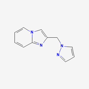 molecular formula C11H10N4 B15117191 1-({imidazo[1,2-a]pyridin-2-yl}methyl)-1H-pyrazole 