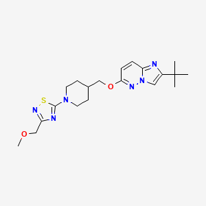 4-[({2-Tert-butylimidazo[1,2-b]pyridazin-6-yl}oxy)methyl]-1-[3-(methoxymethyl)-1,2,4-thiadiazol-5-yl]piperidine