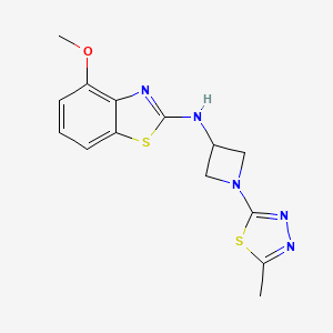 4-methoxy-N-[1-(5-methyl-1,3,4-thiadiazol-2-yl)azetidin-3-yl]-1,3-benzothiazol-2-amine