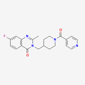 7-Fluoro-2-methyl-3-{[1-(pyridine-4-carbonyl)piperidin-4-yl]methyl}-3,4-dihydroquinazolin-4-one