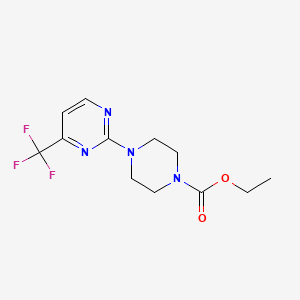 molecular formula C12H15F3N4O2 B15117257 Ethyl 4-[4-(trifluoromethyl)pyrimidin-2-yl]piperazine-1-carboxylate 