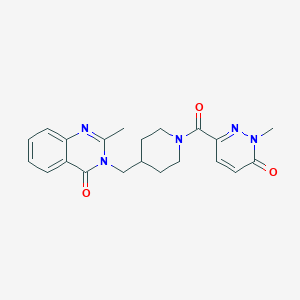 2-Methyl-3-{[1-(1-methyl-6-oxo-1,6-dihydropyridazine-3-carbonyl)piperidin-4-yl]methyl}-3,4-dihydroquinazolin-4-one