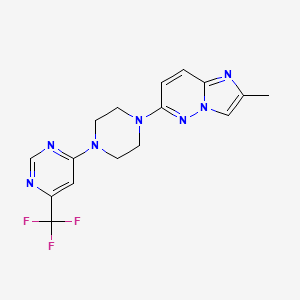 4-(4-{2-Methylimidazo[1,2-b]pyridazin-6-yl}piperazin-1-yl)-6-(trifluoromethyl)pyrimidine