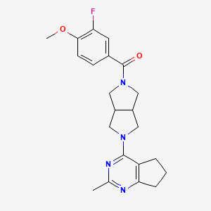 2-(3-fluoro-4-methoxybenzoyl)-5-{2-methyl-5H,6H,7H-cyclopenta[d]pyrimidin-4-yl}-octahydropyrrolo[3,4-c]pyrrole