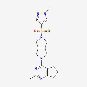 1-methyl-4-[(5-{2-methyl-5H,6H,7H-cyclopenta[d]pyrimidin-4-yl}-octahydropyrrolo[3,4-c]pyrrol-2-yl)sulfonyl]-1H-pyrazole