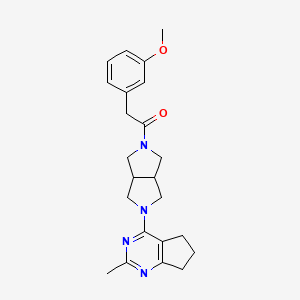 2-(3-methoxyphenyl)-1-(5-{2-methyl-5H,6H,7H-cyclopenta[d]pyrimidin-4-yl}-octahydropyrrolo[3,4-c]pyrrol-2-yl)ethan-1-one