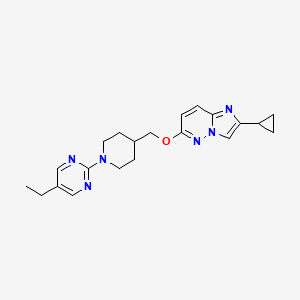 molecular formula C21H26N6O B15117323 2-{4-[({2-Cyclopropylimidazo[1,2-b]pyridazin-6-yl}oxy)methyl]piperidin-1-yl}-5-ethylpyrimidine 