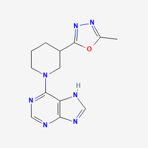 6-[3-(5-methyl-1,3,4-oxadiazol-2-yl)piperidin-1-yl]-9H-purine