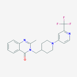 2-Methyl-3-({1-[2-(trifluoromethyl)pyridin-4-yl]piperidin-4-yl}methyl)-3,4-dihydroquinazolin-4-one