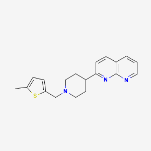 2-{1-[(5-Methylthiophen-2-yl)methyl]piperidin-4-yl}-1,8-naphthyridine