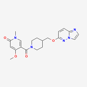 5-[4-({Imidazo[1,2-b]pyridazin-6-yloxy}methyl)piperidine-1-carbonyl]-4-methoxy-1-methyl-1,2-dihydropyridin-2-one