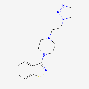 3-{4-[2-(1H-1,2,3-triazol-1-yl)ethyl]piperazin-1-yl}-1,2-benzothiazole