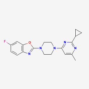 2-[4-(2-Cyclopropyl-6-methylpyrimidin-4-yl)piperazin-1-yl]-6-fluoro-1,3-benzoxazole