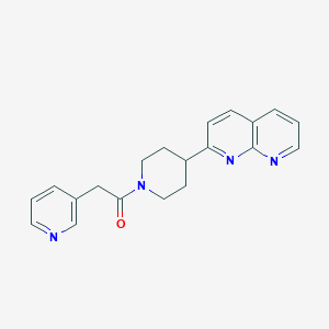 molecular formula C20H20N4O B15117400 1-[4-(1,8-Naphthyridin-2-yl)piperidin-1-yl]-2-(pyridin-3-yl)ethan-1-one 