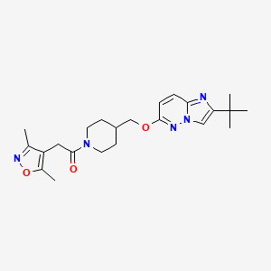 1-{4-[({2-Tert-butylimidazo[1,2-b]pyridazin-6-yl}oxy)methyl]piperidin-1-yl}-2-(3,5-dimethyl-1,2-oxazol-4-yl)ethan-1-one