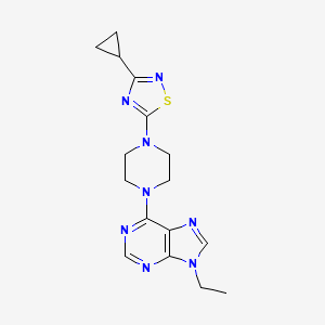 6-[4-(3-cyclopropyl-1,2,4-thiadiazol-5-yl)piperazin-1-yl]-9-ethyl-9H-purine