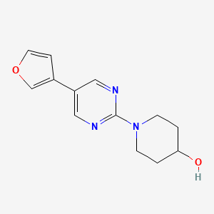 1-[5-(Furan-3-yl)pyrimidin-2-yl]piperidin-4-ol