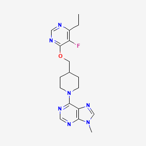 6-(4-{[(6-ethyl-5-fluoropyrimidin-4-yl)oxy]methyl}piperidin-1-yl)-9-methyl-9H-purine