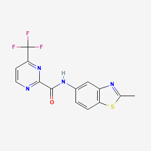 N-(2-methyl-1,3-benzothiazol-5-yl)-4-(trifluoromethyl)pyrimidine-2-carboxamide