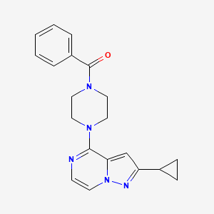 1-Benzoyl-4-{2-cyclopropylpyrazolo[1,5-a]pyrazin-4-yl}piperazine