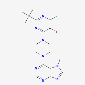 6-[4-(2-tert-butyl-5-fluoro-6-methylpyrimidin-4-yl)piperazin-1-yl]-7-methyl-7H-purine