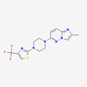 1-{2-Methylimidazo[1,2-b]pyridazin-6-yl}-4-[4-(trifluoromethyl)-1,3-thiazol-2-yl]piperazine