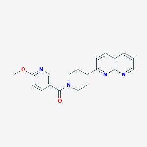 2-[1-(6-Methoxypyridine-3-carbonyl)piperidin-4-yl]-1,8-naphthyridine