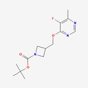 Tert-butyl 3-{[(5-fluoro-6-methylpyrimidin-4-yl)oxy]methyl}azetidine-1-carboxylate