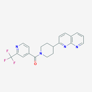 2-{1-[2-(Trifluoromethyl)pyridine-4-carbonyl]piperidin-4-yl}-1,8-naphthyridine