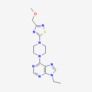 9-ethyl-6-{4-[3-(methoxymethyl)-1,2,4-thiadiazol-5-yl]piperazin-1-yl}-9H-purine