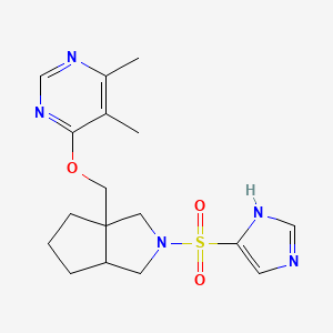 4-{[2-(1H-imidazole-4-sulfonyl)-octahydrocyclopenta[c]pyrrol-3a-yl]methoxy}-5,6-dimethylpyrimidine