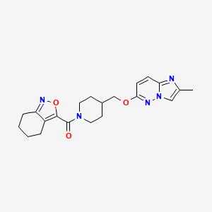 3-{4-[({2-Methylimidazo[1,2-b]pyridazin-6-yl}oxy)methyl]piperidine-1-carbonyl}-4,5,6,7-tetrahydro-2,1-benzoxazole