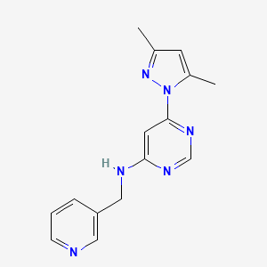 6-(3,5-dimethyl-1H-pyrazol-1-yl)-N-[(pyridin-3-yl)methyl]pyrimidin-4-amine