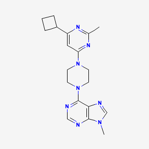 6-[4-(6-cyclobutyl-2-methylpyrimidin-4-yl)piperazin-1-yl]-9-methyl-9H-purine