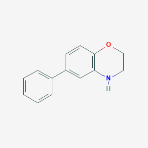 molecular formula C14H13NO B1511759 6-Phenyl-3,4-dihydro-2H-benzo[b][1,4]oxazine CAS No. 1058704-66-7