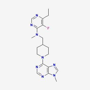 6-ethyl-5-fluoro-N-methyl-N-{[1-(9-methyl-9H-purin-6-yl)piperidin-4-yl]methyl}pyrimidin-4-amine