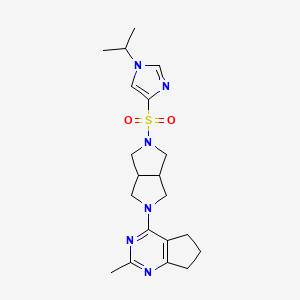 4-[(5-{2-methyl-5H,6H,7H-cyclopenta[d]pyrimidin-4-yl}-octahydropyrrolo[3,4-c]pyrrol-2-yl)sulfonyl]-1-(propan-2-yl)-1H-imidazole