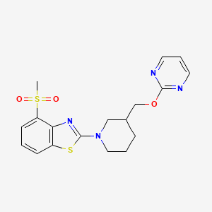 4-Methanesulfonyl-2-{3-[(pyrimidin-2-yloxy)methyl]piperidin-1-yl}-1,3-benzothiazole