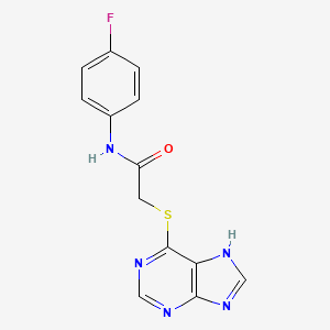 molecular formula C13H10FN5OS B15117627 N-(4-fluorophenyl)-2-(7H-purin-6-ylsulfanyl)acetamide 