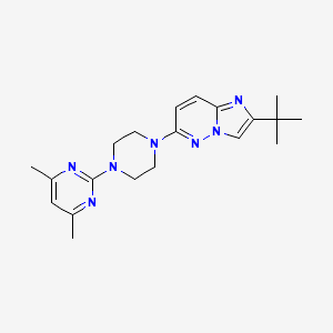 2-(4-{2-Tert-butylimidazo[1,2-b]pyridazin-6-yl}piperazin-1-yl)-4,6-dimethylpyrimidine