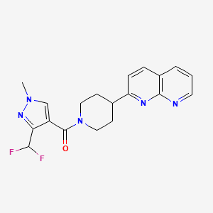 2-{1-[3-(difluoromethyl)-1-methyl-1H-pyrazole-4-carbonyl]piperidin-4-yl}-1,8-naphthyridine