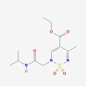 ethyl 5-methyl-1,1-dioxo-2-{[(propan-2-yl)carbamoyl]methyl}-2H-1lambda6,2,6-thiadiazine-4-carboxylate