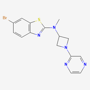 6-bromo-N-methyl-N-[1-(pyrazin-2-yl)azetidin-3-yl]-1,3-benzothiazol-2-amine