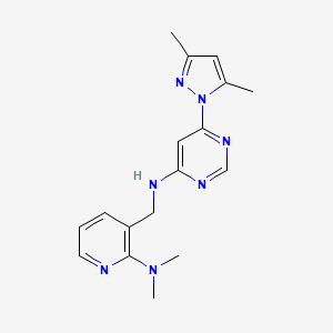 6-(3,5-dimethyl-1H-pyrazol-1-yl)-N-{[2-(dimethylamino)pyridin-3-yl]methyl}pyrimidin-4-amine