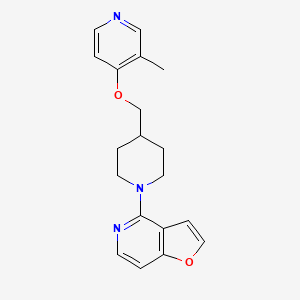 molecular formula C19H21N3O2 B15117731 4-[(1-{Furo[3,2-c]pyridin-4-yl}piperidin-4-yl)methoxy]-3-methylpyridine 