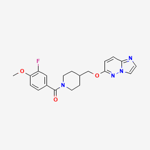 1-(3-Fluoro-4-methoxybenzoyl)-4-({imidazo[1,2-b]pyridazin-6-yloxy}methyl)piperidine