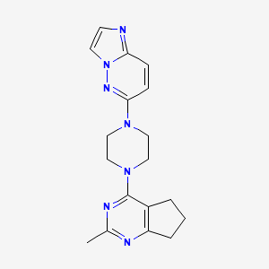 1-{imidazo[1,2-b]pyridazin-6-yl}-4-{2-methyl-5H,6H,7H-cyclopenta[d]pyrimidin-4-yl}piperazine